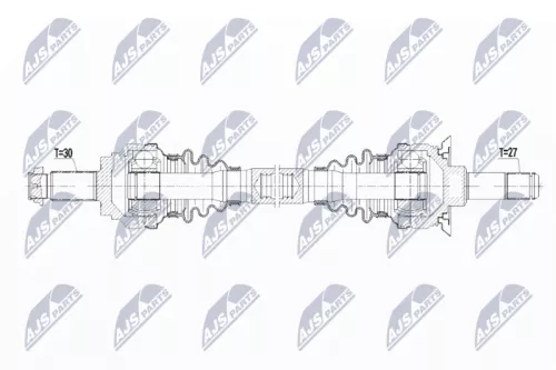 NTY NTY NPW-BM-087 NTY NPW-BM-087 Drive Shaft 