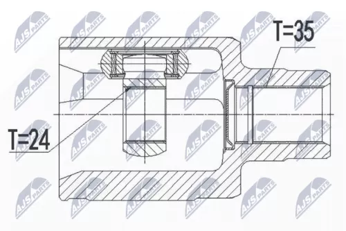 Front Right NTY Cv Joint & Boot Kit
