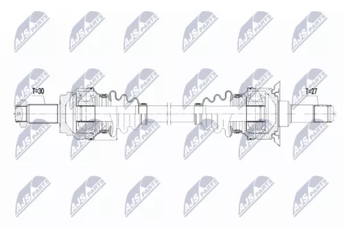 NTY NTY (NPW-BM-097) Rear Right NTY Drive Shaft 