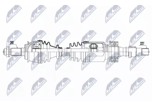 NTY NTY NPW-BM-121 NTY NPW-BM-121 Drive Shaft 