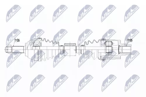 NTY NTY NPW-BM-123 NTY NPW-BM-123 Drive Shaft 