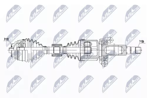 NTY NTY NPW-BM-141 NTY NPW-BM-141 Drive Shaft 