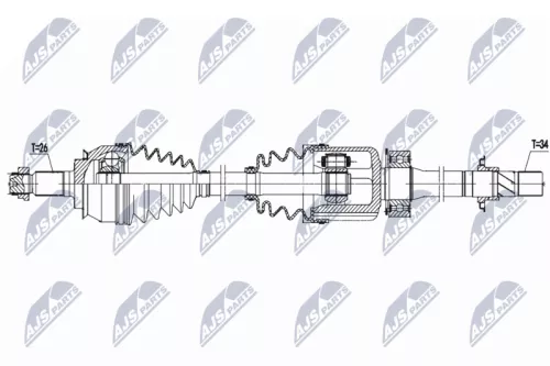 NTY NTY NPW-BM-156 NTY NPW-BM-156 Drive Shaft 