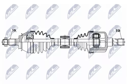 NTY NTY NPW-BM-157 NTY NPW-BM-157 Drive Shaft 