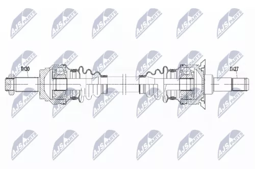NTY NTY NPW-BM-159 NTY NPW-BM-159 Drive Shaft 