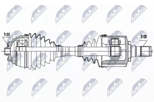 NTY NTY NPW-BM-186 NTY NPW-BM-186 Drive Shaft 