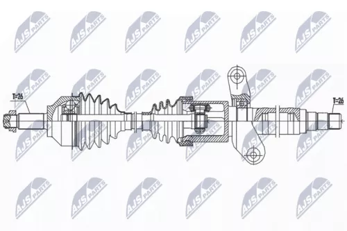 NTY NTY (NPW-BM-190) Front Right NTY Drive Shaft 