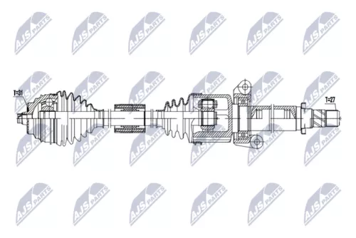 NTY NTY NPW-BM-254 NTY NPW-BM-254 Drive Shaft 