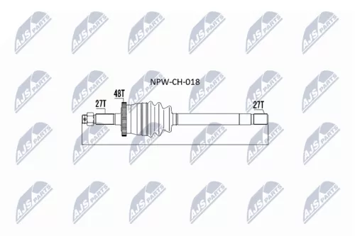 NTY NPW-CH-018 Drive Shaft