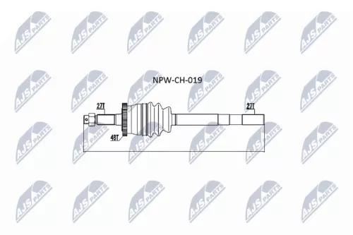 NTY NTY NPW-CH-019 NTY NPW-CH-019 Drive Shaft 