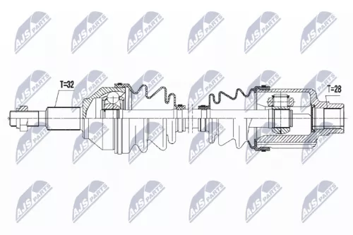 NTY NTY NPW-CH-036 NTY NPW-CH-036 Drive Shaft 