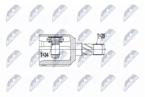 NTY NTY NPW-CH-039 Front Left NTY Cv Joint & Boot Kit 