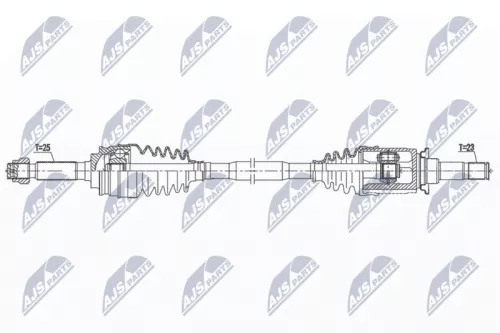NTY NTY NPW-CH-092 NTY NPW-CH-092 Drive Shaft 