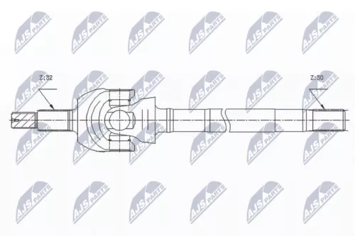 NTY NTY NPW-CH-122 NTY NPW-CH-122 Drive Shaft 