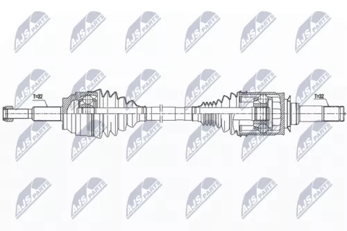 NTY NTY NPW-CH-126 NTY NPW-CH-126 Drive Shaft 