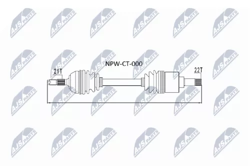 NTY NTY NPW-CT-000 NTY NPW-CT-000 Drive Shaft 