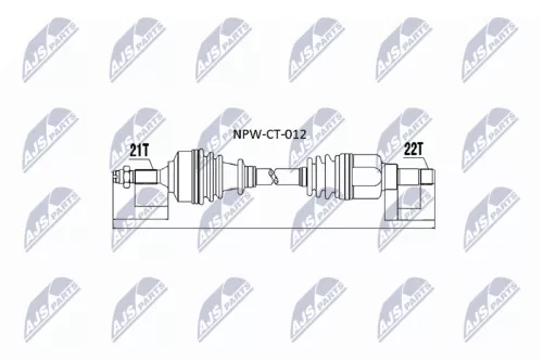NTY NTY NPW-CT-012 NTY NPW-CT-012 Drive Shaft 
