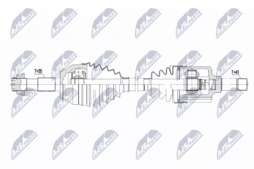NTY NTY NPW-CT-117 NTY NPW-CT-117 Drive Shaft 