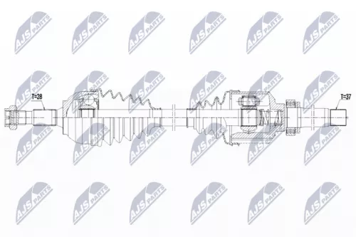 NTY NTY NPW-CT-129 NTY NPW-CT-129 Drive Shaft 