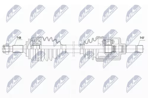 NTY NTY NPW-CT-131 NTY NPW-CT-131 Drive Shaft 