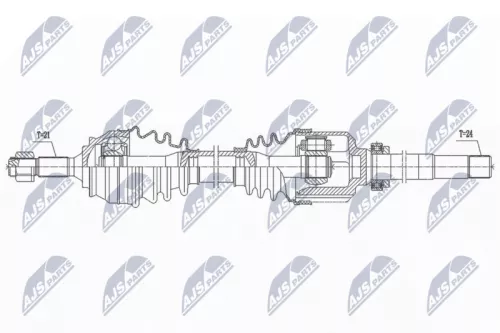 NTY NTY NPW-CT-135 NTY NPW-CT-135 Drive Shaft 