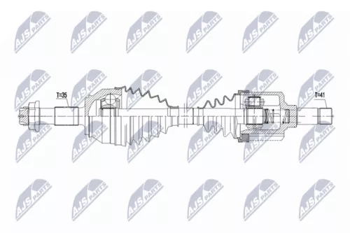 NTY NTY NPW-CT-163 NTY NPW-CT-163 Drive Shaft 