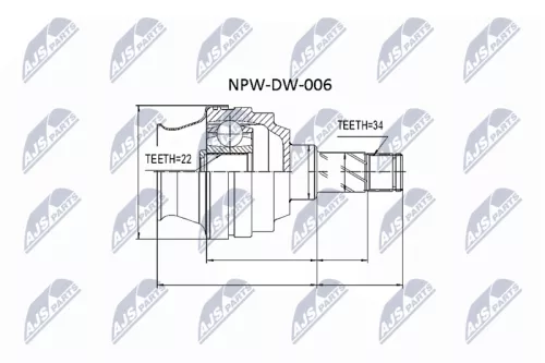Front Left Front Right Inner NTY Cv Joint & Boot Kit
