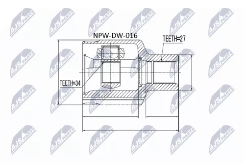 Front Inner NTY Cv Joint & Boot Kit