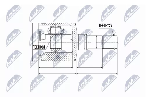 Front Left Inner NTY Cv Joint & Boot Kit