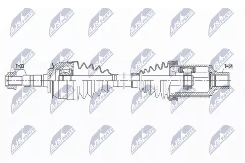 NTY NTY NPW-DW-033 NTY NPW-DW-033 Drive Shaft 