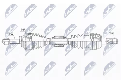 NTY NTY NPW-DW-041 NTY NPW-DW-041 Drive Shaft 