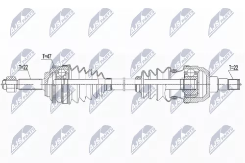 NTY NTY NPW-DW-045 NTY NPW-DW-045 Drive Shaft 