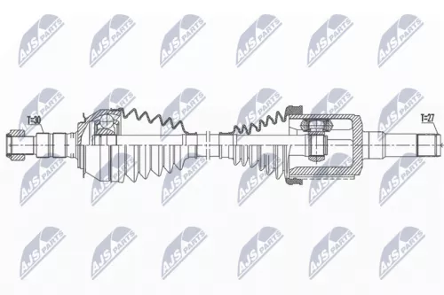 NTY NTY NPW-DW-047 NTY NPW-DW-047 Drive Shaft 