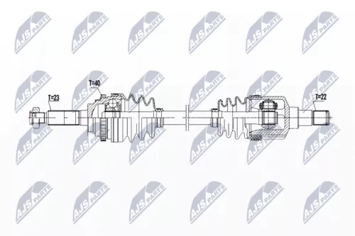 NTY NTY NPW-DW-053 NTY NPW-DW-053 Drive Shaft 