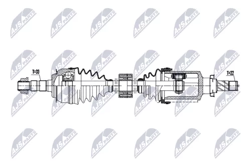 NTY NTY NPW-DW-057 NTY NPW-DW-057 Drive Shaft 