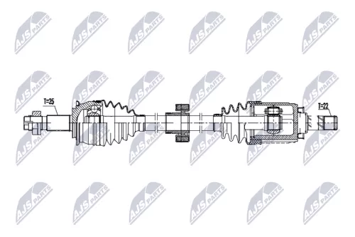 NTY NTY NPW-DW-059 NTY NPW-DW-059 Drive Shaft 