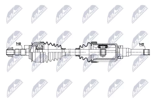 NTY NTY NPW-DW-061 NTY NPW-DW-061 Drive Shaft 