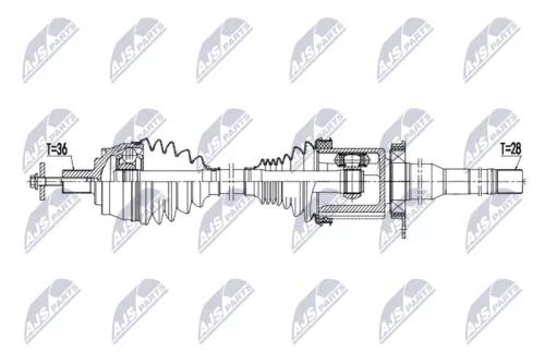 NTY NTY NPW-DW-071 NTY NPW-DW-071 Drive Shaft 