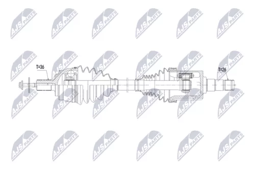 NTY NTY NPW-DW-073 NTY NPW-DW-073 Drive Shaft 