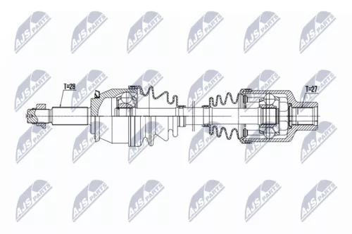 NTY NTY NPW-DW-076 NTY NPW-DW-076 Drive Shaft 