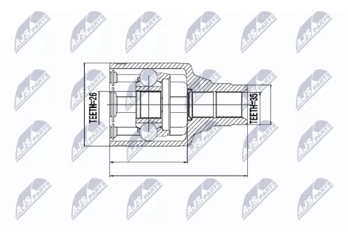 NTY NTY NPW-FR-002 Front NTY Cv Joint & Boot Kit 