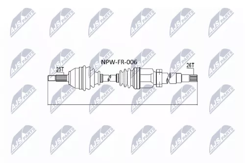 Front Right NTY Drive Shaft