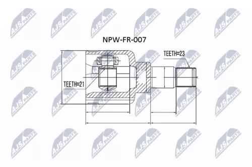 NTY NTY (NPW-FR-007) Joint Kit, drive shaft 