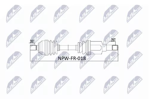 Front Left Front NTY Drive Shaft