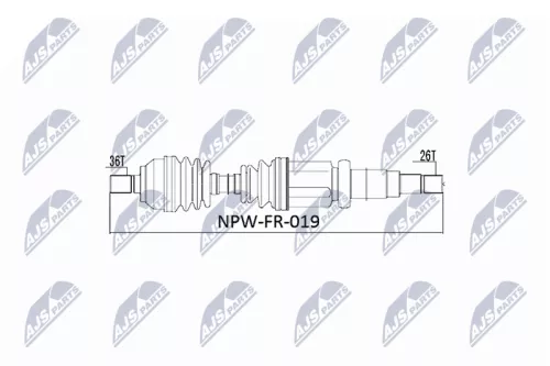 Front Right NTY Drive Shaft