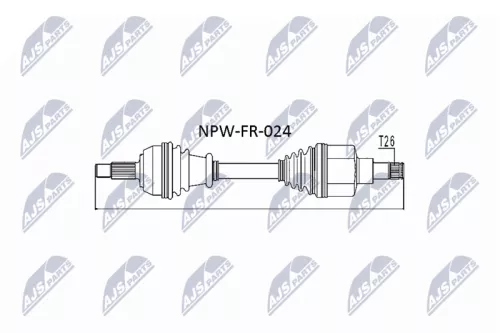 Front Left Front NTY Drive Shaft
