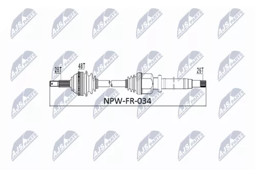 NTY NPW-FR-034 Drive Shaft