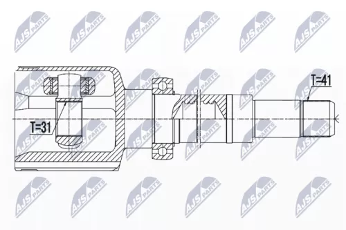 Front Right NTY Cv Joint & Boot Kit