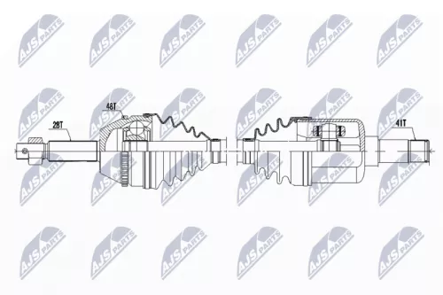 NTY NTY NPW-FR-062 NTY NPW-FR-062 Drive Shaft 