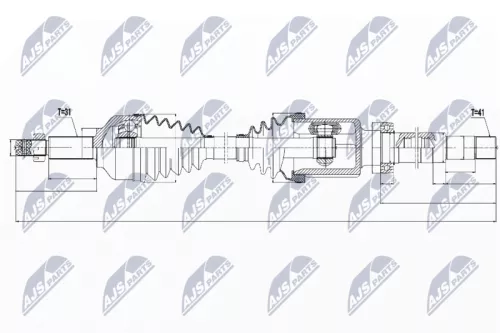 NTY NPW-FR-074 Drive Shaft